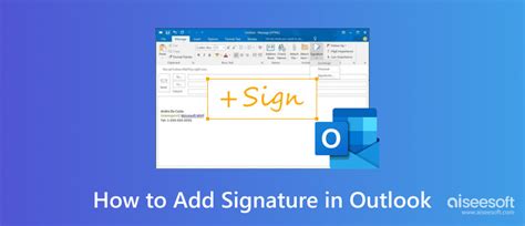 Добавление изображения или логотипа в подпись Outlook