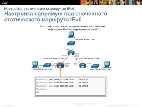 Добавление статического маршрута IPv6
