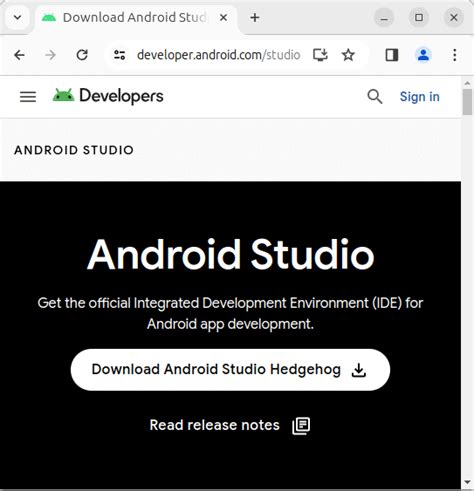 Загрузка и установка Android SDK