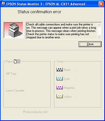 Загрузка утилиты Epson Status Monitor