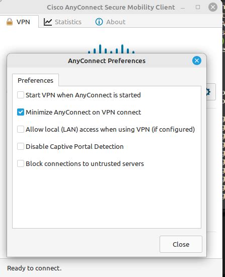 Запуск установщика Cisco AnyConnect