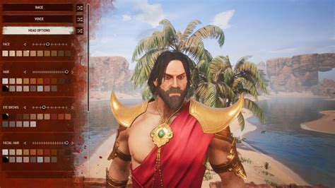 Изменение макияжа персонажа в игре Conan Exiles