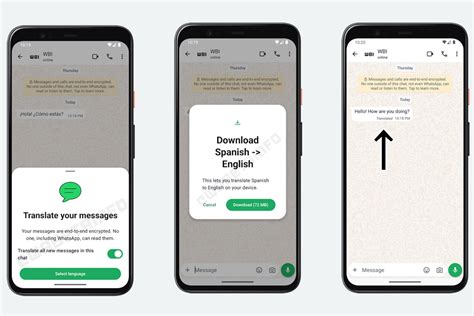 Как выбрать языки для перевода в WhatsApp
