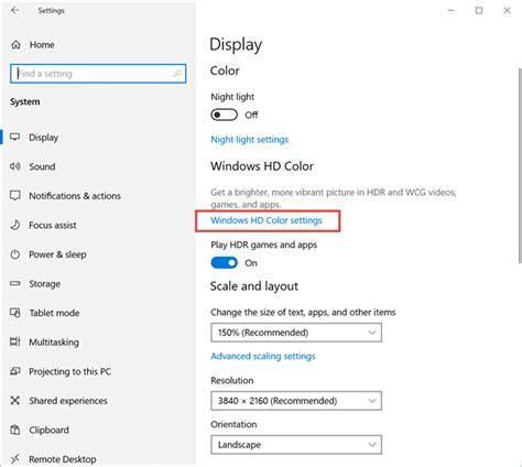 Калибровка дисплея для HDR-видео в Windows 10