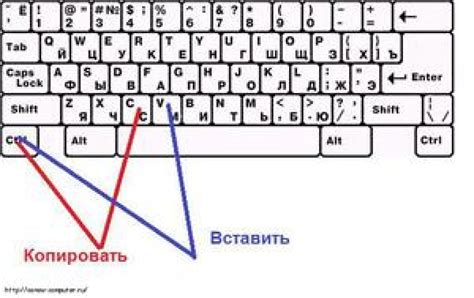 Комбинации клавиш для копирования и вставки текста
