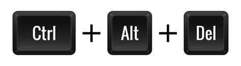Комбинация клавиш Ctrl + Alt + Del