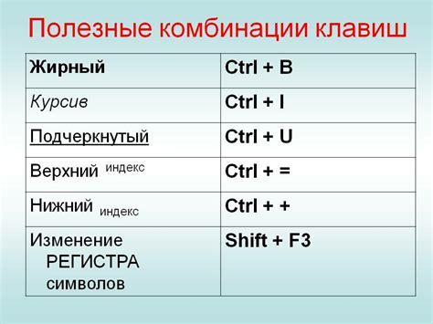 Метод 2: Использование комбинаций клавиш