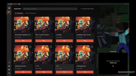 Настройка CurseForge для Майнкрафт