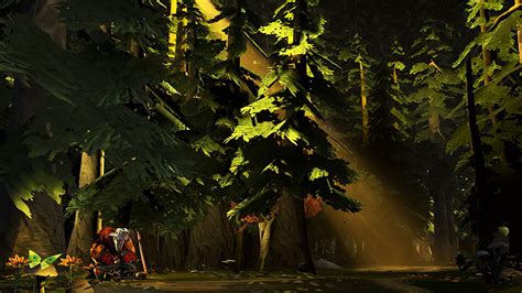 Ночной лес в интерфейсе Dota 2