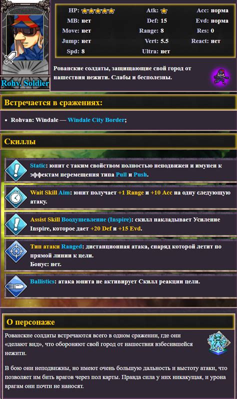 Персонажи и экипировка