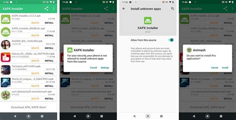 Подготовка к установке Xapk на Android