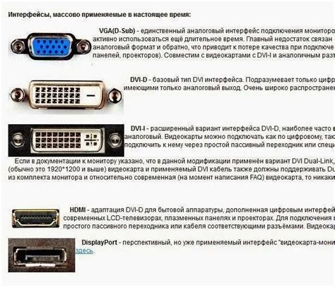 Подключение видеокарты к монитору