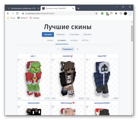 Поиск и скачивание скинов