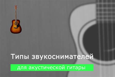 Типы пассивных звукоснимателей