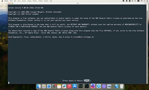 Установка даты и времени в терминале Mac OS