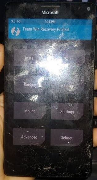 Шаги по установке Android на Lumia 1520 с помощью TWRP Recovery