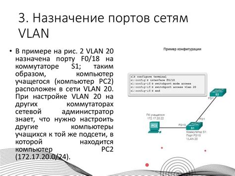 Шаг 3: Назначение портов к VLAN