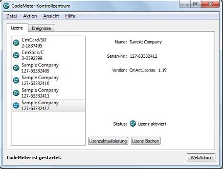  Codemeter control center для разработчиков 