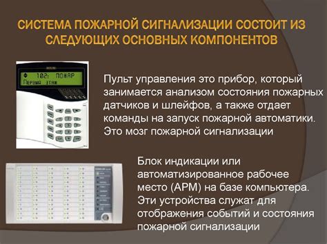 Обзор основных компонентов контроллера сигнализации