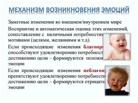 Признаки возникновения особых эмоций