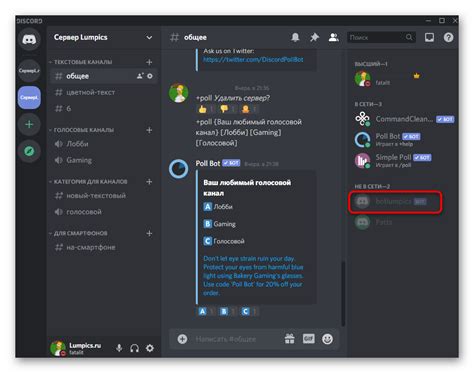Шаг 1: Установка бота на сервер Discord