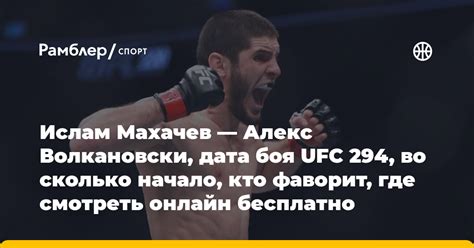 Дата и место проведения боя Махачев - Волконовский
