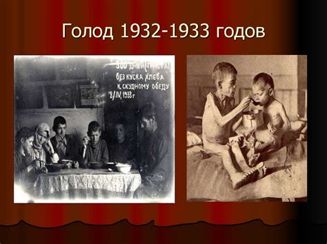 Коллективизация сельского хозяйства и голод 1932-1933 годов