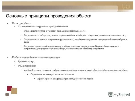 Основные принципы проведения процедуры