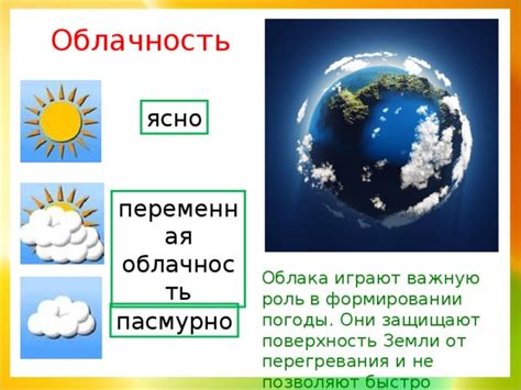 Роль облачности в формировании погоды