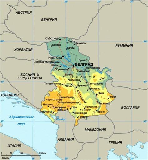 Сербия: стратегическое географическое положение