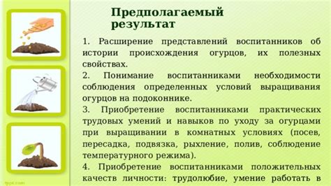 Соблюдение условий выращивания