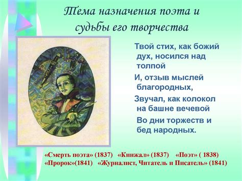 Становление поэта и его основные темы