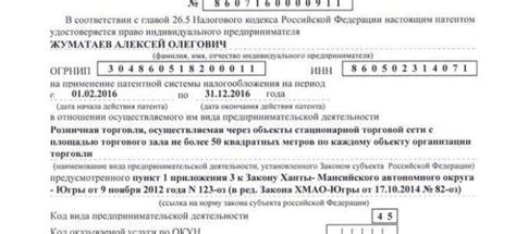 Условия получения патента для физического лица