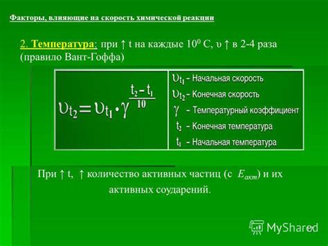 Факторы, влияющие на скорость появления эффекта