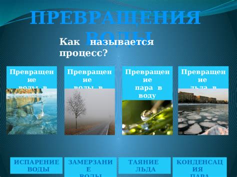 Этапы превращения воды в пар