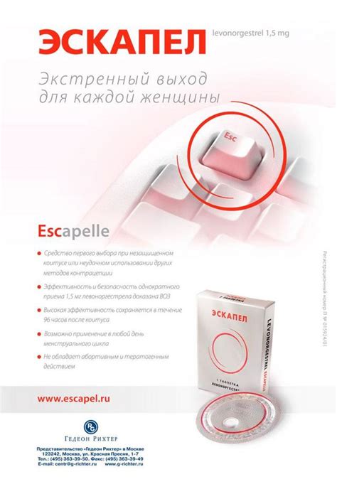 Длительность эффекта от применения препарата Эскапел
