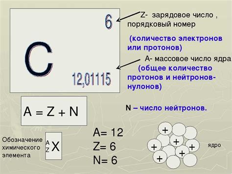 Количество протонов, нейтронов и электронов