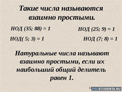 Значение взаимно простых чисел в дробях в теории чисел