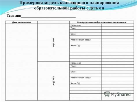 Значение недели числитель и недели знаменатель для календарного планирования