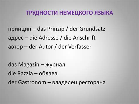 Исторические особенности немецкого языка и культуры