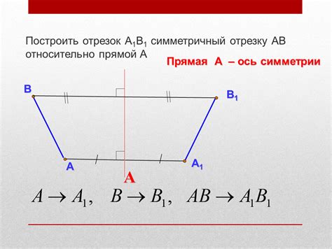Как построить симметричный отрезок в 4 классе