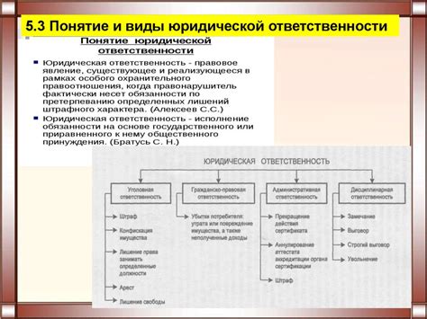 Классификация ответственности в обществознании