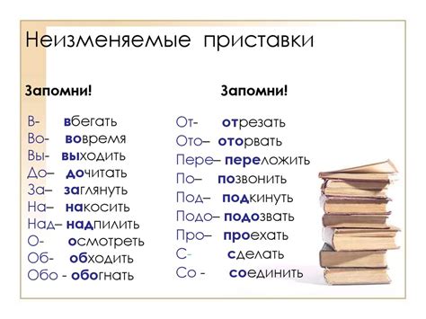 Обозначение морфем с приставками