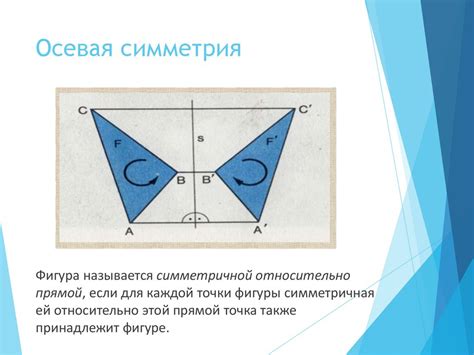 Определение точки симметрии и линии симметрии