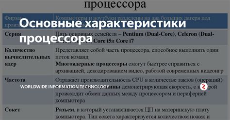 Основные характеристики чародейки