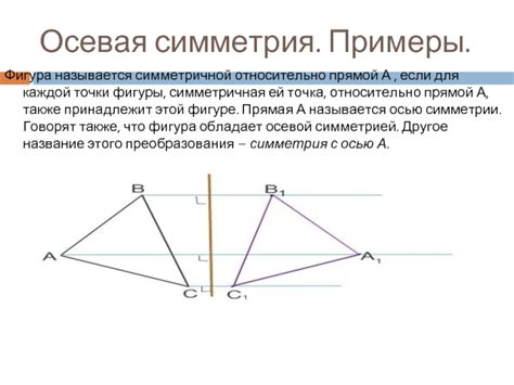 Примеры симметричных отношений
