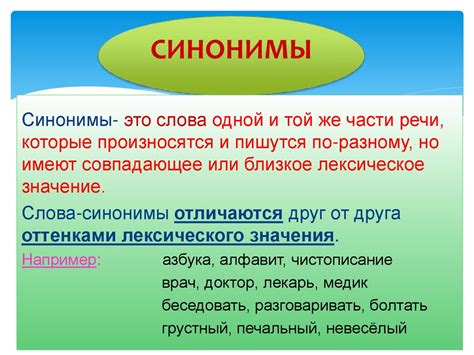 Синонимы и сходные выражения